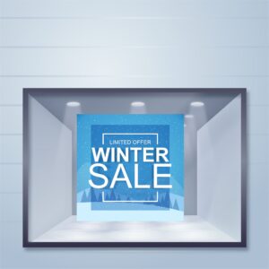 Εκπτωτικό Αυτοκόλλητο Blue Winter Sale