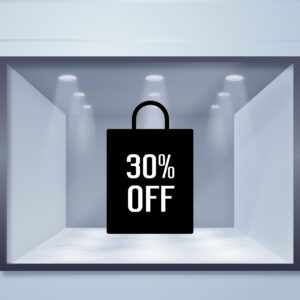 Εκπτωτικό Αυτοκόλλητο Minimal Discount Bag