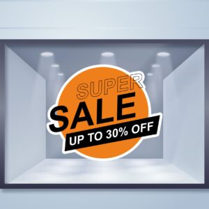 Εκπτωτικό Αυτοκόλλητο Orange Discount Circle