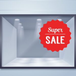 Εκπτωτικό Αυτοκόλλητο Super Sale