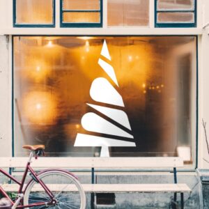 Χριστουγεννιάτικο Αυτοκόλλητο White Christmas Tree