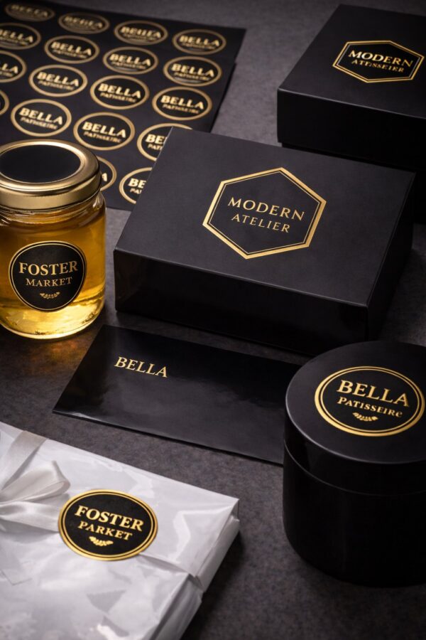 Αυτοκόλλητες Ετικέτες με Χρυσοτυπία - Gold Foil Premium Stickers για Προϊόντα & Συσκευασίες | Blueprint.gr