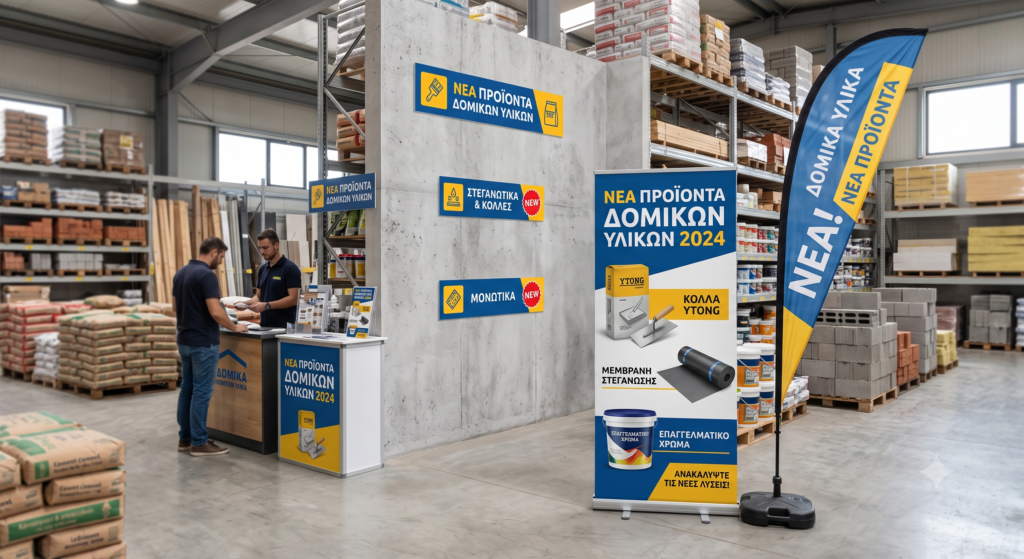 Εσωτερική Σήμανση & Συστήματα Προβολής (Indoor POS) Blueprint.gr