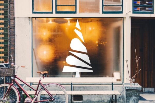 Χριστουγεννιάτικο αυτοκόλλητο βιτρίνας White Christmas Tree | Blueprint.gr