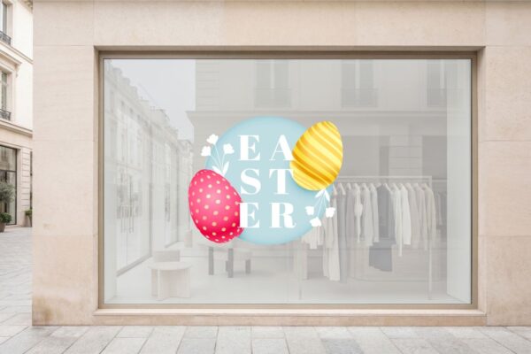 Πασχαλινό αυτοκόλλητο βιτρίνας Easter Eggs | Blueprint.gr