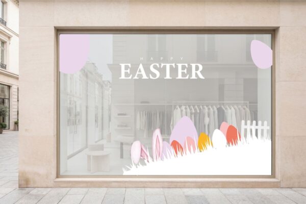 Πασχαλινό αυτοκόλλητο βιτρίνας Easter Garden | Blueprint.gr